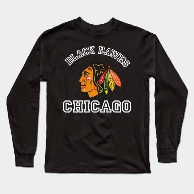 BLACKHAWKS CHICAGO Long Sleeve T-Shirt by Cool Art Clothing